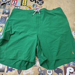 Polo RALPH LAUREN Big & Tall Green Board Shorts Size 5XB NWT MSRP $79